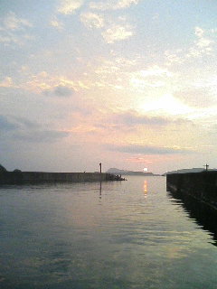 今日の夕日