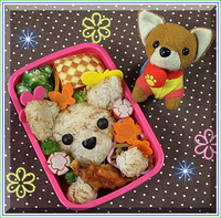 可愛い犬キャラ弁当♪チワワ！11日ワンワンの日