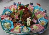 クリスマスキャラ弁　サラダプレート 2021/12/06 15:36:18