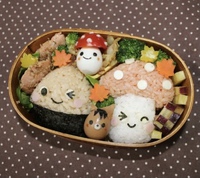 秋のキャラ弁当　リス紅葉きのこ栗 2021/09/29 10:55:34