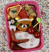 リラックマとトナカイ　クリスマス冬キャラ弁当 2021/11/08 15:52:34