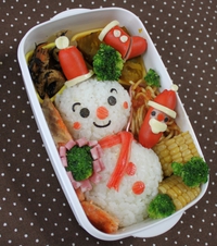 クリスマスキャラ弁　冬の雪だるま 2021/11/29 13:29:43