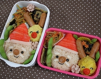 クリスマスキャラ弁　サンタとトナカイ 2021/12/12 08:58:12