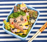 節分キャラ弁　鬼さん、おかめさん 2022/01/24 16:13:22
