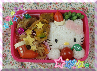 キャラ弁♪ハローキティ！Pinterestフォロワー日本企業1位祝