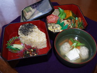 今日の花便り弁当です 2008/12/21 13:44:14