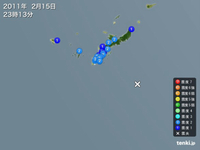 揺れた。 2011/02/15 23:25:20