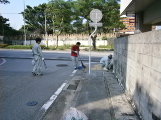 道路ボランティア清掃活動　2014年9月