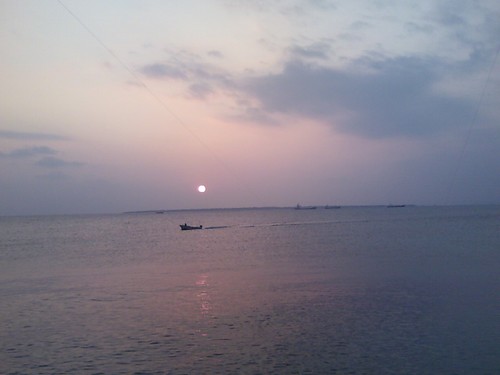 昨日の夕日