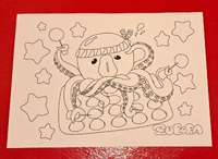 お好み焼きZUBORAの『ぬりえ』完成✨